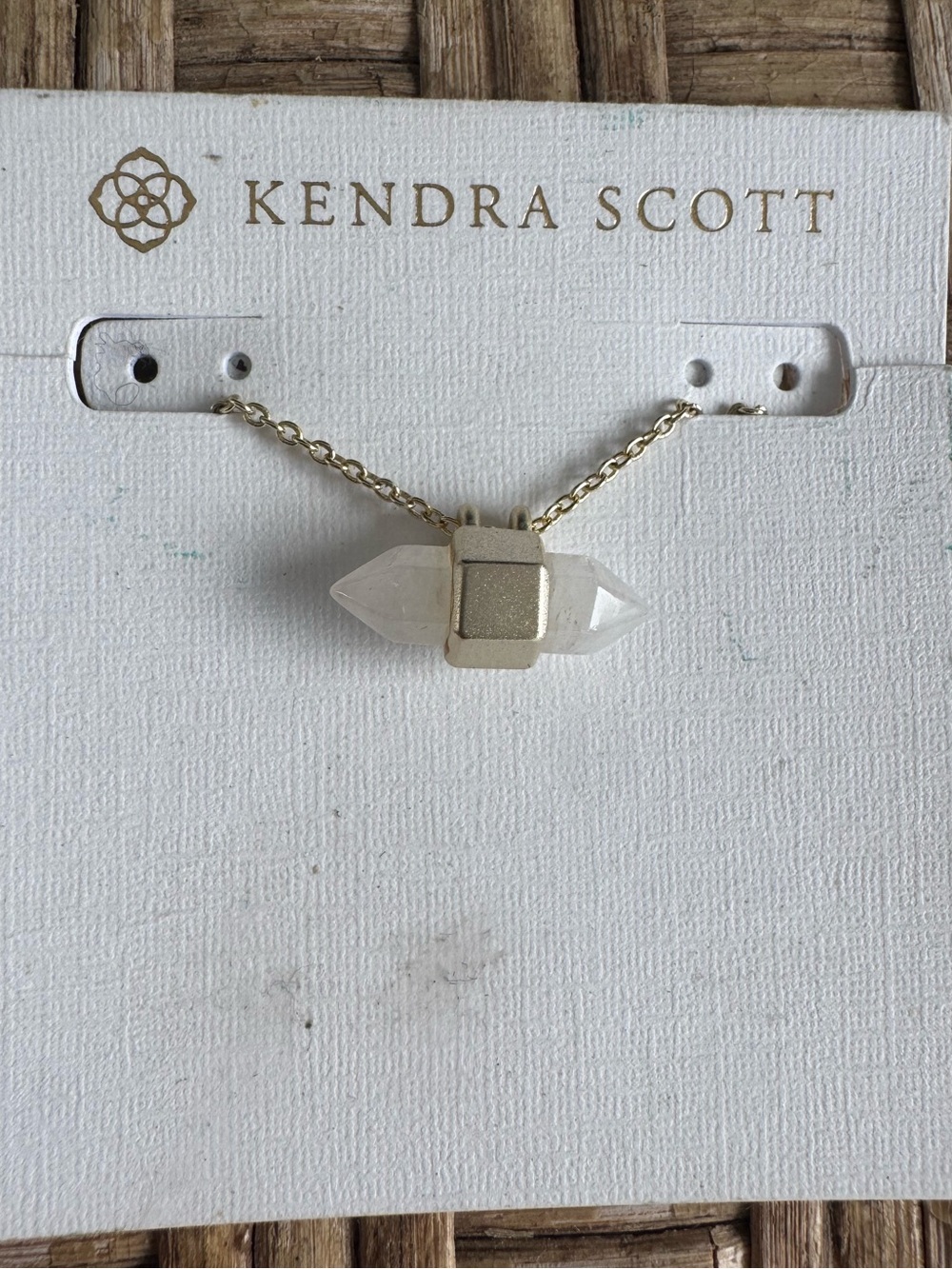 Kendra Scott Jamie Gold & Crystal Pendant Necklace